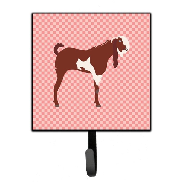 Carolines Treasures Jamnapari Goat Pink Check Leash or Key Holder BB7890SH4 - main